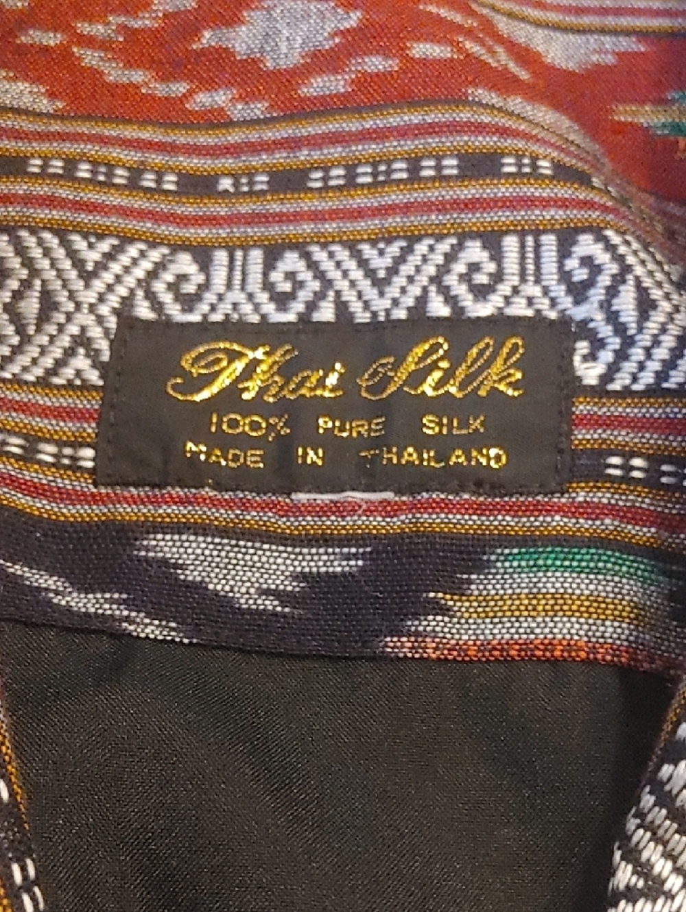 Boho Woven Patchwork Vest with Teal Trim - Picture 2 of 14